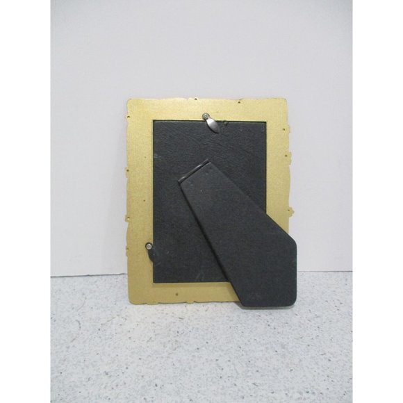 *Charming Marbleized Pink Enamel Daisies Rhinestone Table Top Frame - 3" x 4.5" - Picture 5 of 5